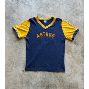 Vintage 1970s Astros 'Mobil Manager' Ringer Tee Size Medium
